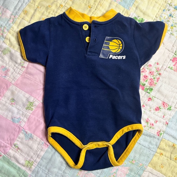 NBA Other - Y2K Indiana Pacers Baby #1 Fan Pacers Bodysuit 6/9 Month
